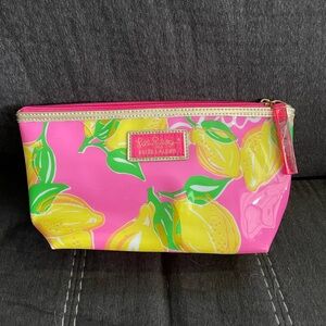 NEW Lilly Pulitzer x Estée Lauder Pink Lemon Cosmetic Pouch